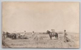 RPPC Farmers Horses With Hay Baler Young Boys On Horseback ND Postcard Y24 - £15.69 GBP