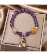 Money Drawing And Luck Changing Natural Amethyst Bracelet - $416.43 MXN
