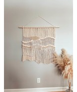 Macrame Large Wall Hanging with fringe,  luxury modern  macrame, beige W... - £363.70 GBP