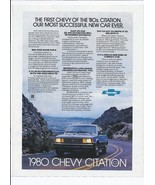 1980 Chevrolet Citation Print Ad Automobile Car 8.5&quot; x 11&quot; - $18.92