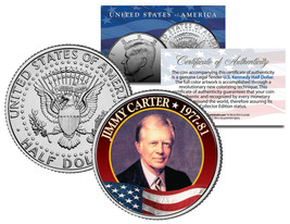 JIMMY CARTER President * 1977-1981 * JFK Kennedy Half Dollar Colorized U.S. Coin - £7.47 GBP