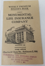 Monumental Life Insurance 1946 Premium Receipt Book Delmar St. Louis Vin... - $18.95