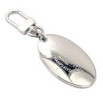 Authentic Louis Vuitton LV Large Stainless Steel Luggage Tag Key Chain C... - £215.12 GBP