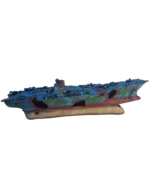 XL Military Navy Aircraft Carrier Aquarium Fish Tank Ornament 27 Inches ... - £77.08 GBP