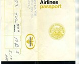 Continental Airlines Passport Ticket Jacket / Gate Pass &amp; Ticket 1968 - $19.78