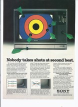 1983 Sony Trinitron TV Print Ad Vintage Electronics 8.5&quot; x 11&quot; - £15.11 GBP