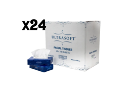 Facial Tissues Ultrasoft 2 Ply (100 Pack) Carton Of  24 Pack - $350.23 MXN