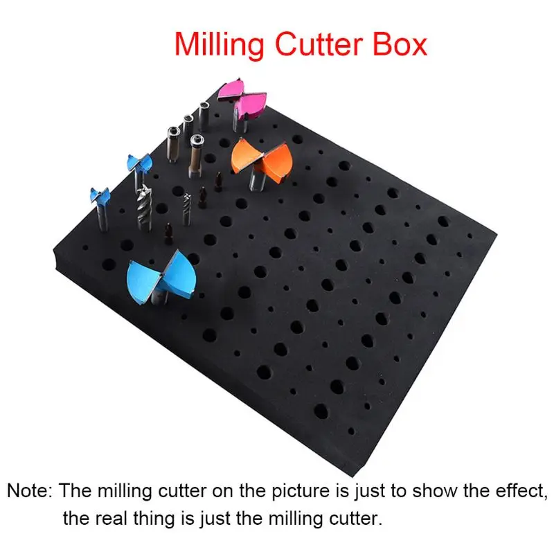 110 Holes Router Bit Tray Storage Holder for 1/4&#39;&#39; 1/2&#39;&#39; Shank Milling Cutters n - £48.45 GBP