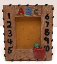 School Picture Frame 2 x3  ABC 123 Apple Resin - £4.70 GBP