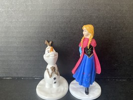 Disney Frozen Anna And Olaf Figures Collectible Cake Toppers Lot Of 2 - £10.31 GBP