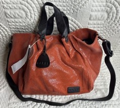 Marni Orange Snakeskin Leather Hobo Bag Large Tote Shoulder Handbag Satc... - £224.39 GBP