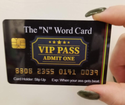 Aromabug Funny Fake Bankcards, (8 PACK): N WORD PASS Card: (Free Shipping) - $21.73