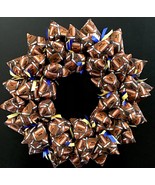 The Love of Football Fabric Wreath with a  Field of Brown Footballs for ... - $50.20