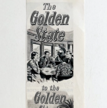1956 The Golden State Railroad Advertisement Train Rock Island Railway D... - $19.99