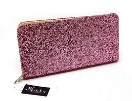Pink Glitter Wallet Clutch Night Out Evening Party Club Prom Purse - Hey Viv - £17.52 GBP