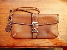 Coach Wallet Wristlet Brown Leather - £25.32 GBP