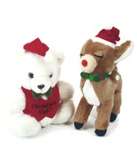 Vintage Plush Christmas Rudolph Reindeer Dakin Japan 1974 + Christmas Cu... - $22.30