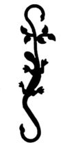 Village Wrought Iron Decorative Salamander S Hook - $27.11