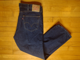 Levis 505 Jeans Mens 40x30 Blue Denim Straight Leg Medium Wash - £15.97 GBP