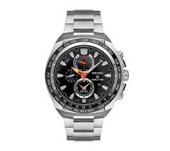 New Seiko SSC487 World Time Solar Chronograph Prospex Stainless Steel Mens Watch - $732.89