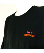 DUNKIN&#39; DONUTS America Runs Employee Uniform Sweatshirt Black Size L Lar... - £24.05 GBP