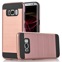 ROSE GOLD Shockproof Hybrid Rubber Hard Protective Case Cover for Samsung S8 - £4.68 GBP