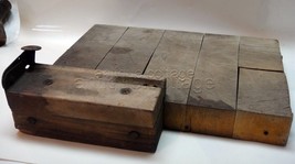 1800s Antique Dexter Wood Cigar Cutting Board Block Tool Primitive Tobacco - £113.75 GBP