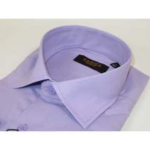 Men's Shirt Hankie CASILA Turkey Cotton Blend 501770-24 Lavender Oxford Texture image 5