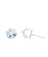 6mm Clear Swarovski Cubic Cut Crystal Stud Earrings, Minimalist Bridal J... - $23.00