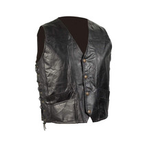 Genuine Leather Bikers Vest Hand-Sewn Pebble Grain LIVE TO RIDE Eagle patch - $751.21 MXN+