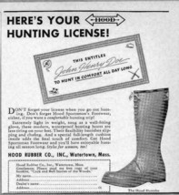 1937 Print Ad Hood Rubber Co. Sportsman&#39;s Footwear Watertown,MA - $10.76