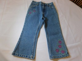 Canyon River Blues CRB Baby Girls Pants Denim Jeans Blue Flowers Size Va... - $15.43