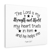   Strength And Shield Psalm 28:7 Bible Verse Canvas Christian Wa - £61.07 GBP+