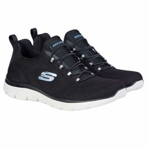 Skechers Ladies&#39; Size 8 Summit Sneaker Bungee Lace Slip-on Shoe, Black - £28.10 GBP
