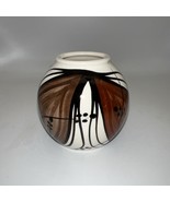 Vintage Hawaiian Brown And White Decorative Vase - $756.95 MXN