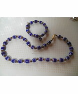 Vintage Polished 6-Layer Chevron Trade Bead Necklace and Wrap Bracelet - $343.38 CAD