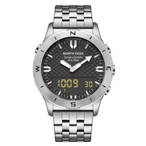 NORTH EDGE Snow-Leopard Multifunction Electronic Quartz LED Watch Waterproof - £72.72 GBP