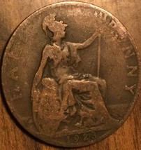 1923 Uk Gb Great Britain Half Penny Coin - £1.45 GBP