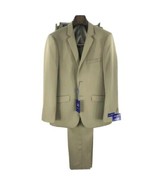 Tony Blake Men&#39;s Khaki Suit 2 Piece Slim Fit Flat Front Pants Size 34R W27&quot; - £97.16 GBP