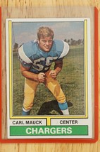 Vintage Football Trading Card 1974 Topps #124 Carl Mauck Chargers - £7.90 GBP