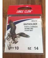 Eagle Claw 181A-14 BAITHOLDER Porta Carnada 10 QTY Size 14 Ships N 24h - $21.51 CAD