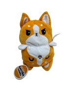 TeeTurtle Reversible Happy Sad Corgi Fox Orange Plush 4&quot; Stuffed Animal - $10.00