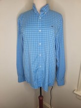 LN Men&#39;s Vineyard Vines Performance shirt. button front blue plaid Med - £15.50 GBP