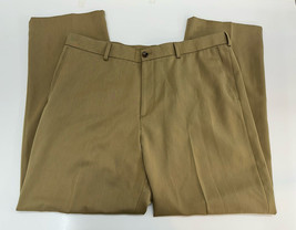 Izod Mens Dress Pants Size 40x32 Brown - £11.24 GBP