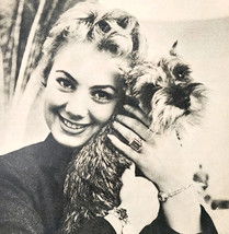 1956 Shirley Jones Miniature Schnauzer Movie Stars Parade Page Vintage D... - $19.99