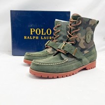 Polo Ralph Lauren Ranger Men sz 10 Suede and Camo Canvas Boots New in Box - £151.52 GBP