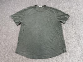 Buck Mason Shirt Mens XL Olive Green Curved Hem Crewneck Made in USA Slub - $24.74
