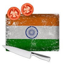 India : Gift Cutting Board Flag Retro Artistic Indian Expat Country - £22.79 GBP
