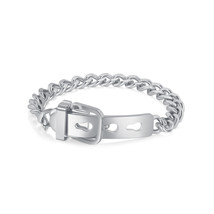 Personalized Stainless Steel Belt Buckle Titanium Steel Bracelet  - £16.86 GBP