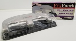 PaperPro  Pro Punch Reduced Effort 20 Sheet Three-Hole Punch Silver Blac... - $14.84